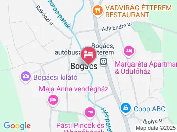 Villa Familia Apartmanház Bogács a térképen
