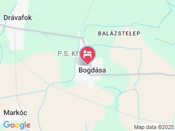 Hubertus Vendegfogadó Bogdása a térképen