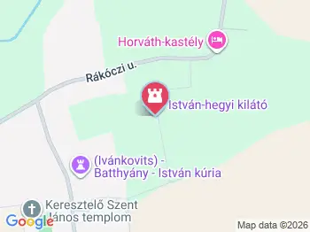 István-hegyi kilátó Bögöte a térképen