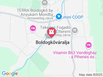 Boldogkői vár Boldogkőváralja a térképen