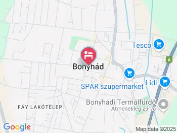 Bonyhád Panzió Bonyhád a térképen