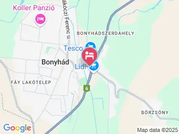 Hotel Rittinger Bonyhád a térképen