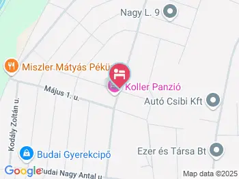 Koller Panzió Bonyhád a térképen