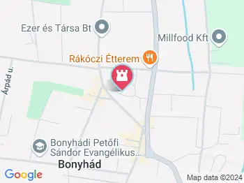 Neológ zsinagóga Bonyhád a térképen