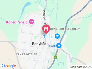 Rákóczi Étterem Bonyhád a térképen