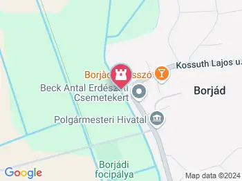 Szent Ambrus Vízimalom Borjád a térképen