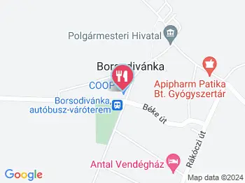 Fehér Akác Presszó Borsodivánka a térképen