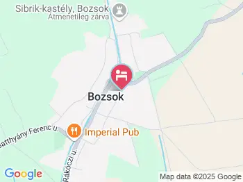 Sibrik Kastélyszálló Bozsok a térképen