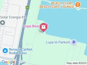 Lupa Beach Budakalász a térképen