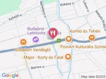Szertár étterem és kávézó Budaörs a térképen
