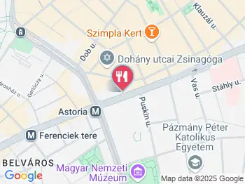 101 Klub Budapest a térképen