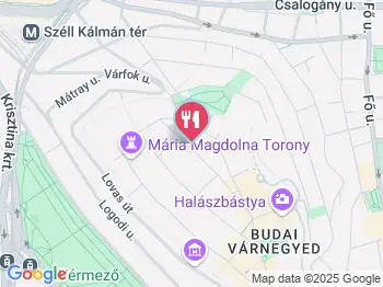 21 Magyar Vendéglő Budapest a térképen