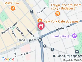 3 Testvér Török Étterem - Erzsébet körút Budapest a térképen