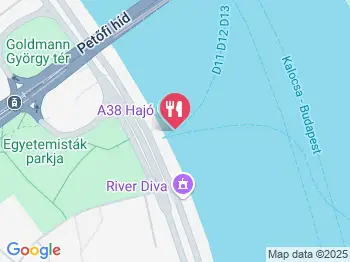 A38 Étterem Budapest a térképen