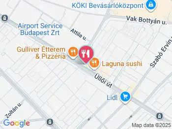 Allos Gyros Kispest Budapest a térképen