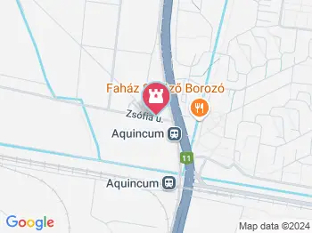 Aquincumi polgárvárosi amfiteátrum Budapest a térképen