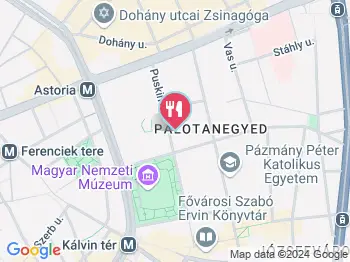 Aranypinty Budapest a térképen