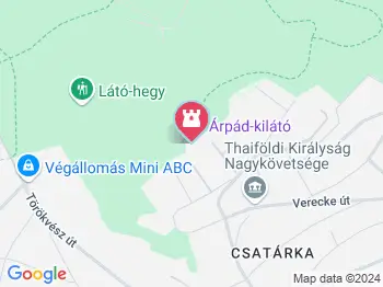 Árpád-kilátó Budapest a térképen