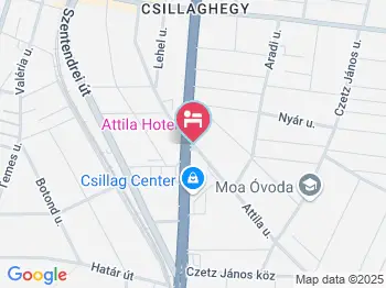 Attila Hotel Budapest a térképen