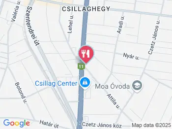 Attila hotel bár Budapest a térképen