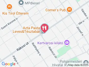 Azta Pasta Leves & Tésztabár Budapest a térképen