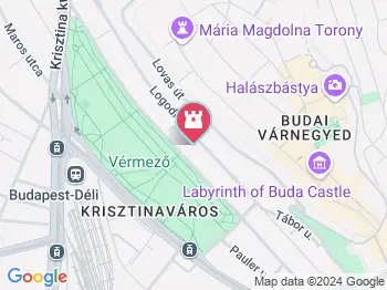 Babits Mihály szobra Budapest a térképen