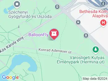 Ballon-kilátó Budapest a térképen