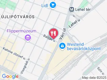 Balzac Cafe Budapest a térképen