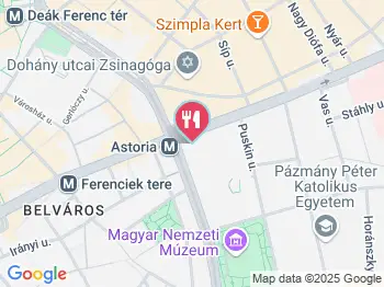 Bamba Marha Burger - Astoria Budapest a térképen