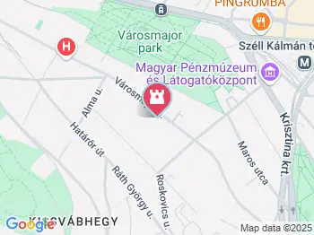 Barabás Villa Budapest a térképen