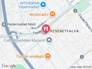 Baraka Rétes Pesterzsébet Budapest a térképen