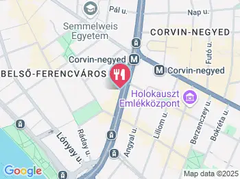 BarCraft Corvin Budapest a térképen