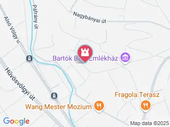 Bartók Béla Emlékház Budapest a térképen