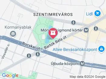 Bartók Béla szobra Budapest a térképen