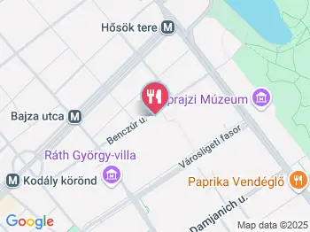 Benczúr Hotel Étterme Budapest a térképen