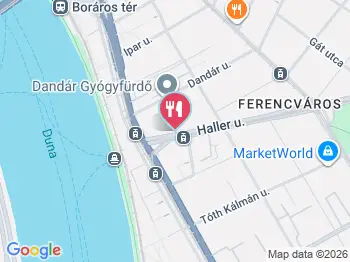 Béri Burger Budapest a térképen