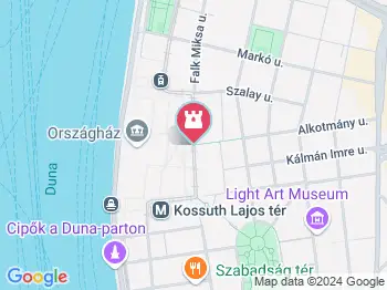 Bibó István mellszobra Budapest a térképen