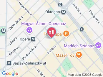 Bistro á Table - Nagymező utca Budapest a térképen