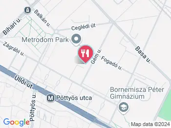 Black Unicorn Caffe Budapest a térképen