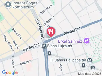 Blaha Chicken Tenders Budapest a térképen