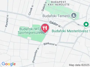 BMTE Sportvendéglő Budapest a térképen