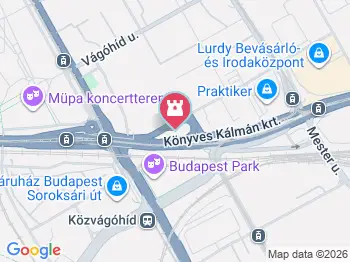 A bombázások áldozatainak emlékműve Budapest a térképen