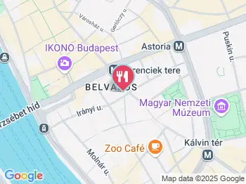 Bonnie Restro Budapest a térképen