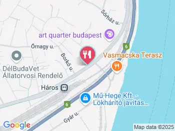 Borkatakomba Étterem Budapest a térképen