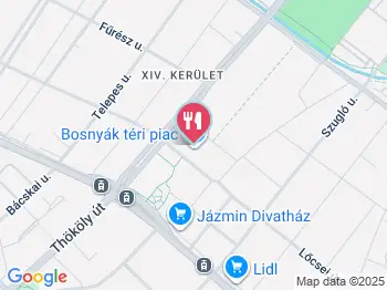 Bosi Hami Büfé Budapest a térképen