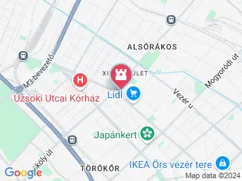 Bosnyák téri jégpálya Budapest a térképen