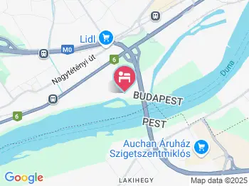 Botel Lisa Hotel Budapest a térképen