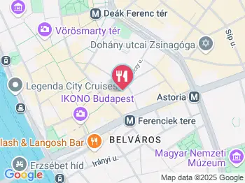 Bronx Burger Bar & Restaurant Budapest a térképen