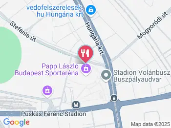Budapest Sportaréna Étterme Budapest a térképen