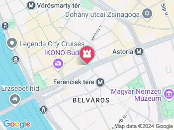 Budapesti Belvárosi Ferences templom Budapest a térképen